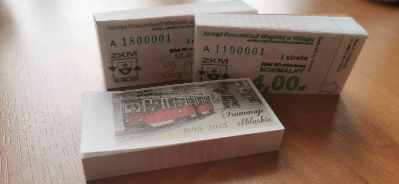 Elbląg, Limitowane bilety z okazji jubileuszu tramwajów elektrycznych w Elblągu