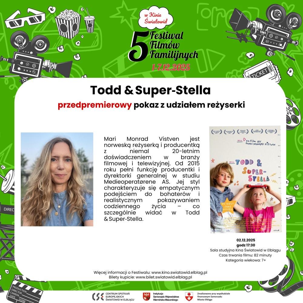 Elbląg, Todd & Super‑Stella - przedpremierowy pokaz z udziałem reżyserki
