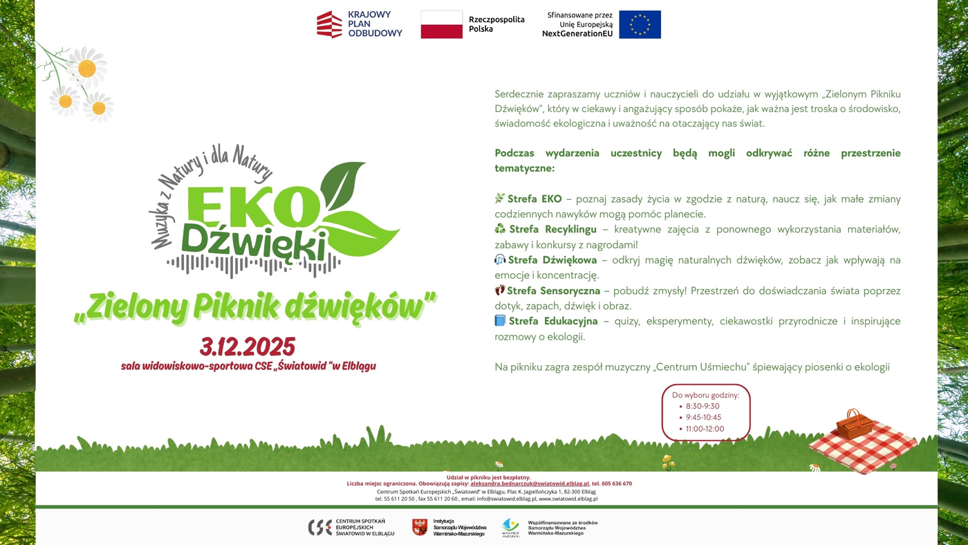 "Zielony piknik dźwięków” w „Światowidzie" już 3 grudnia