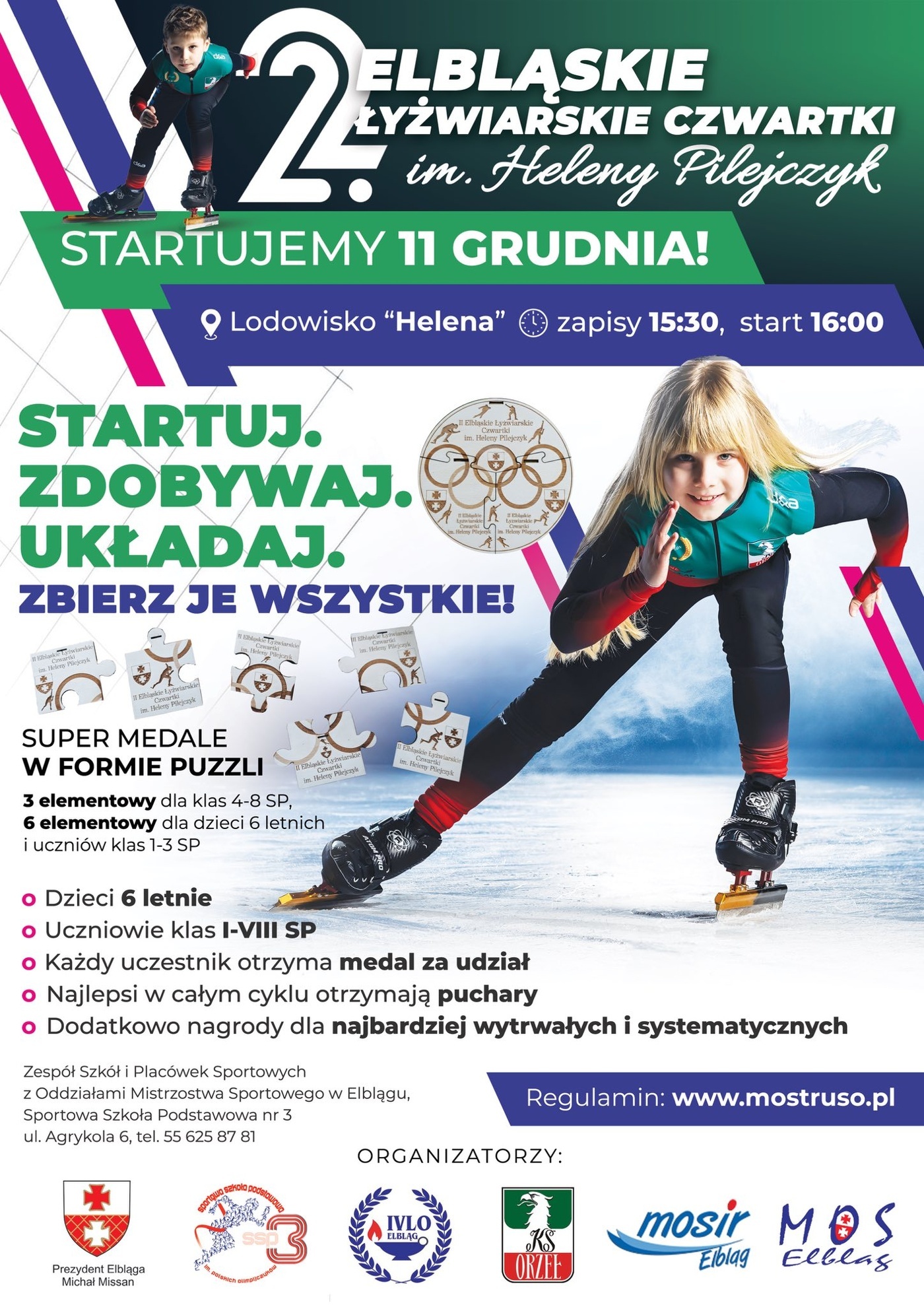 Elbląg, Startują Łyżwiarskie Czwartki. Zdobądź medal!