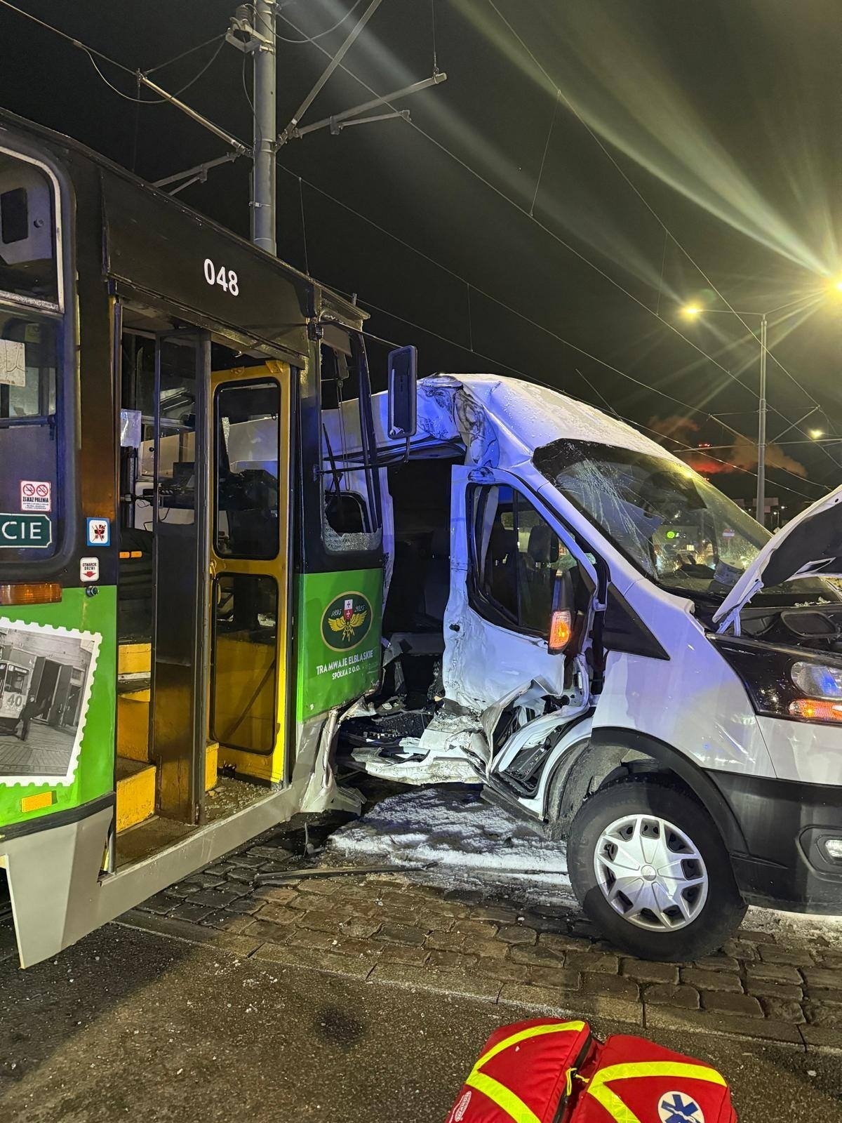 Elbląg, Zderzenie z tramwajem na rondzie