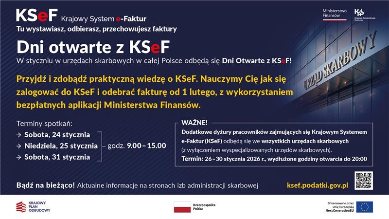 Elbląg, Dni otwarte KSeF w urzędach skarbowych