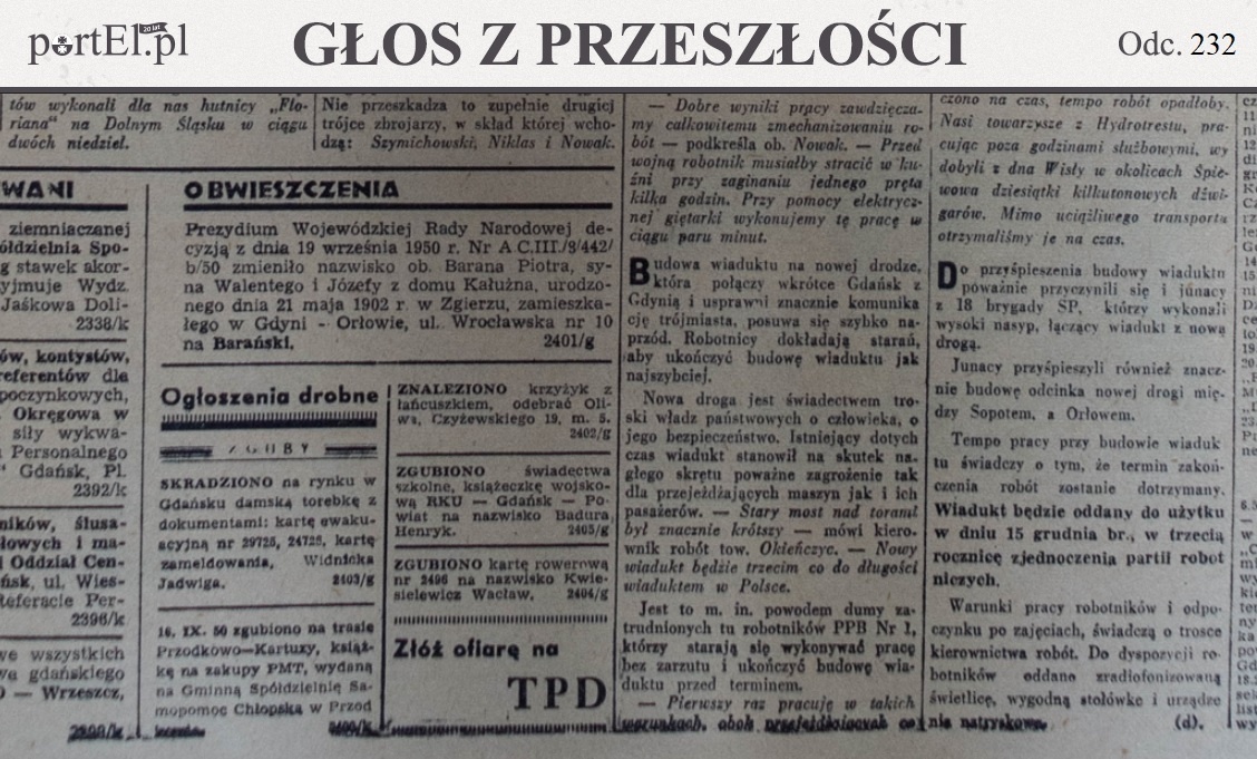 Elbląg, Głos Wybrzeża nr 262, 1950 r. Elbląg, Głos Wybrzeża nr 262, 1950 r.