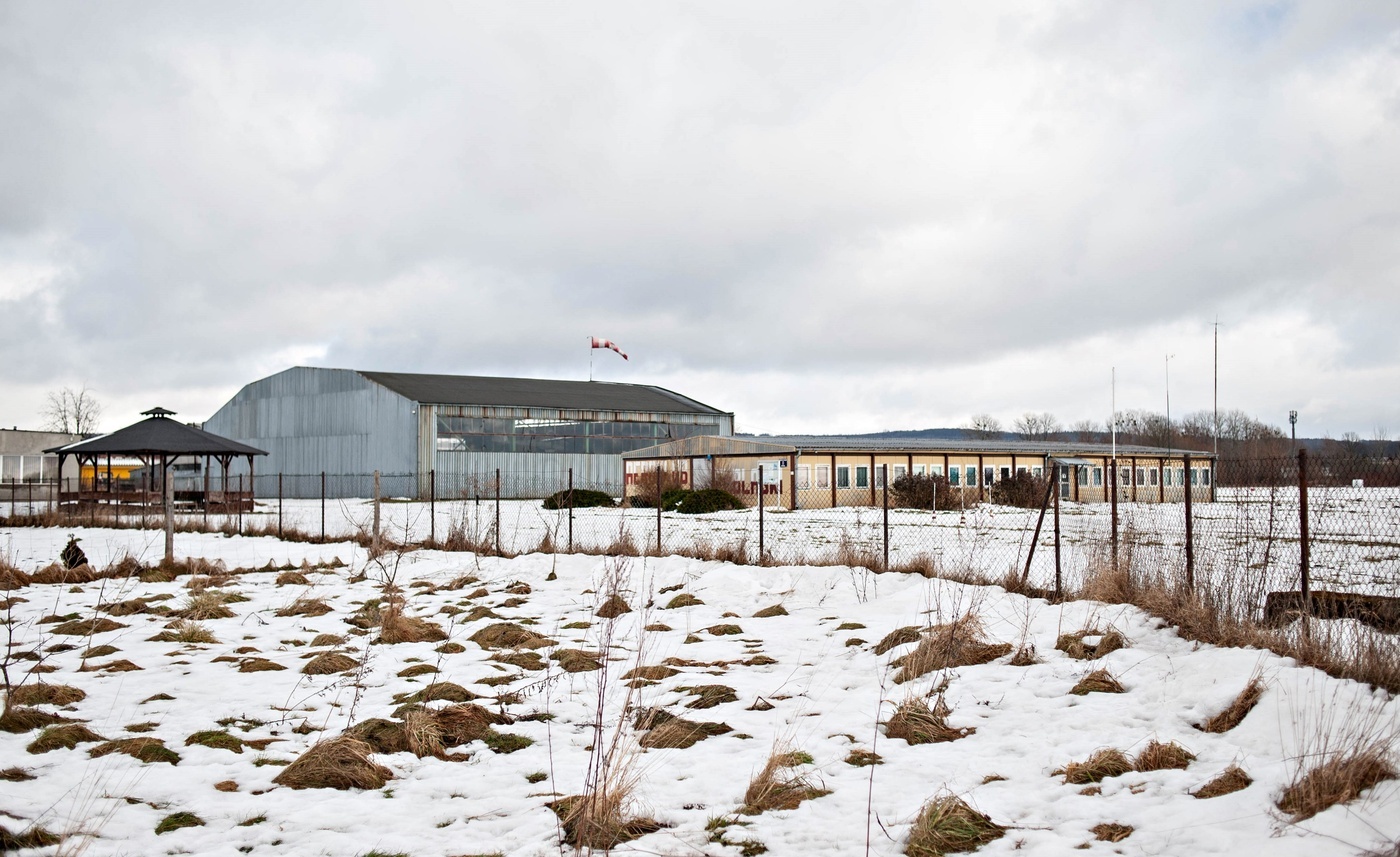 Elbląg, Hangar na elbląskim lotnisku
