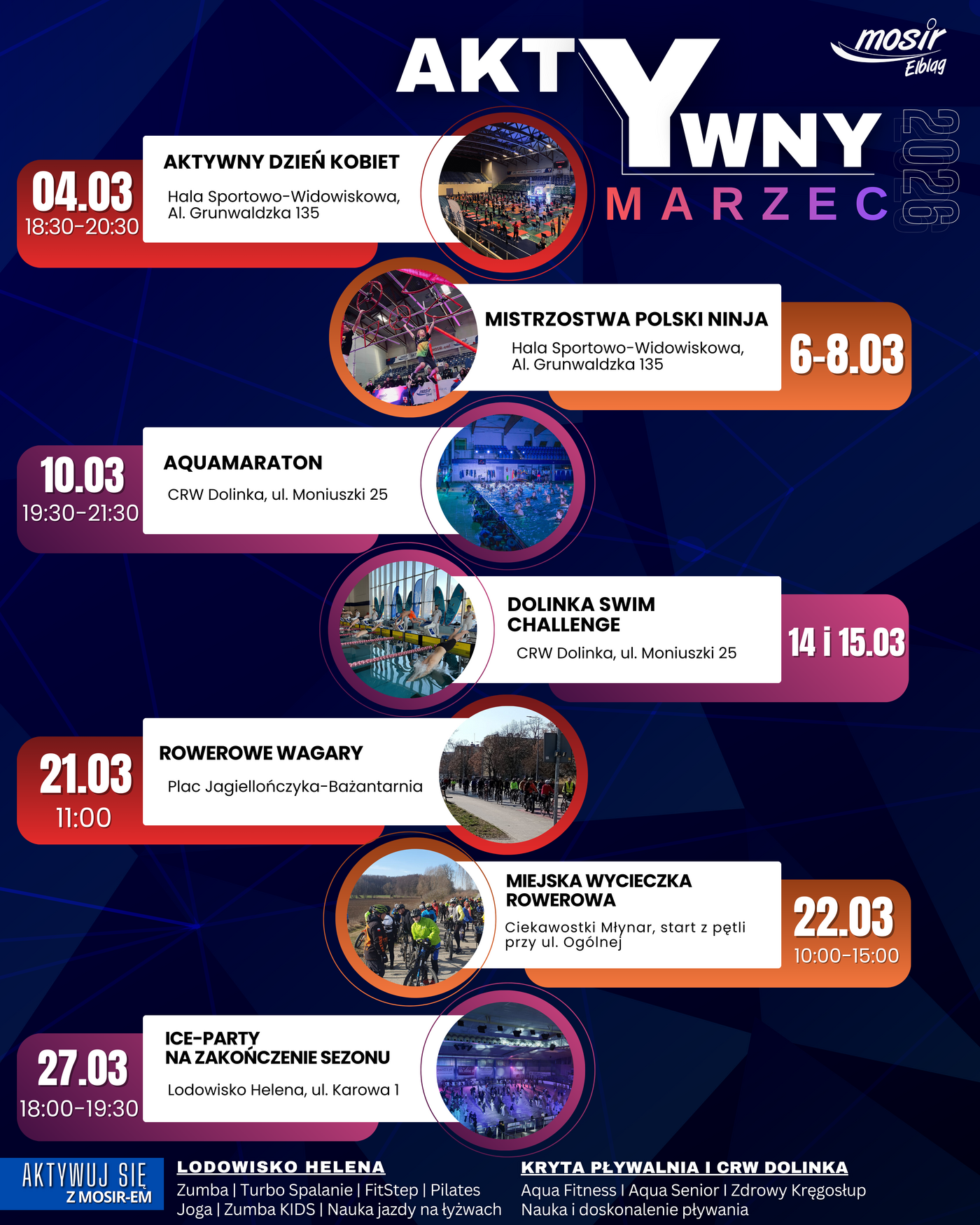 Elbląg, Aktywny marzec z MOSiR-em