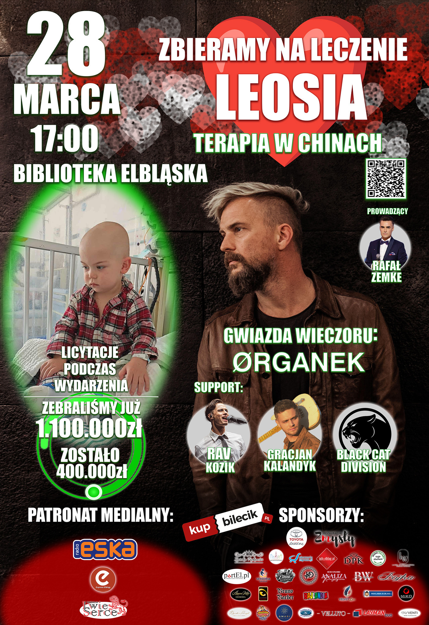 Oni wygrali bilet na Koncert Charytatywny: Tomasz Organek, RAV KOZIK, Gracjan Kalandyk - gramy dla Leosia (aktualizacja)