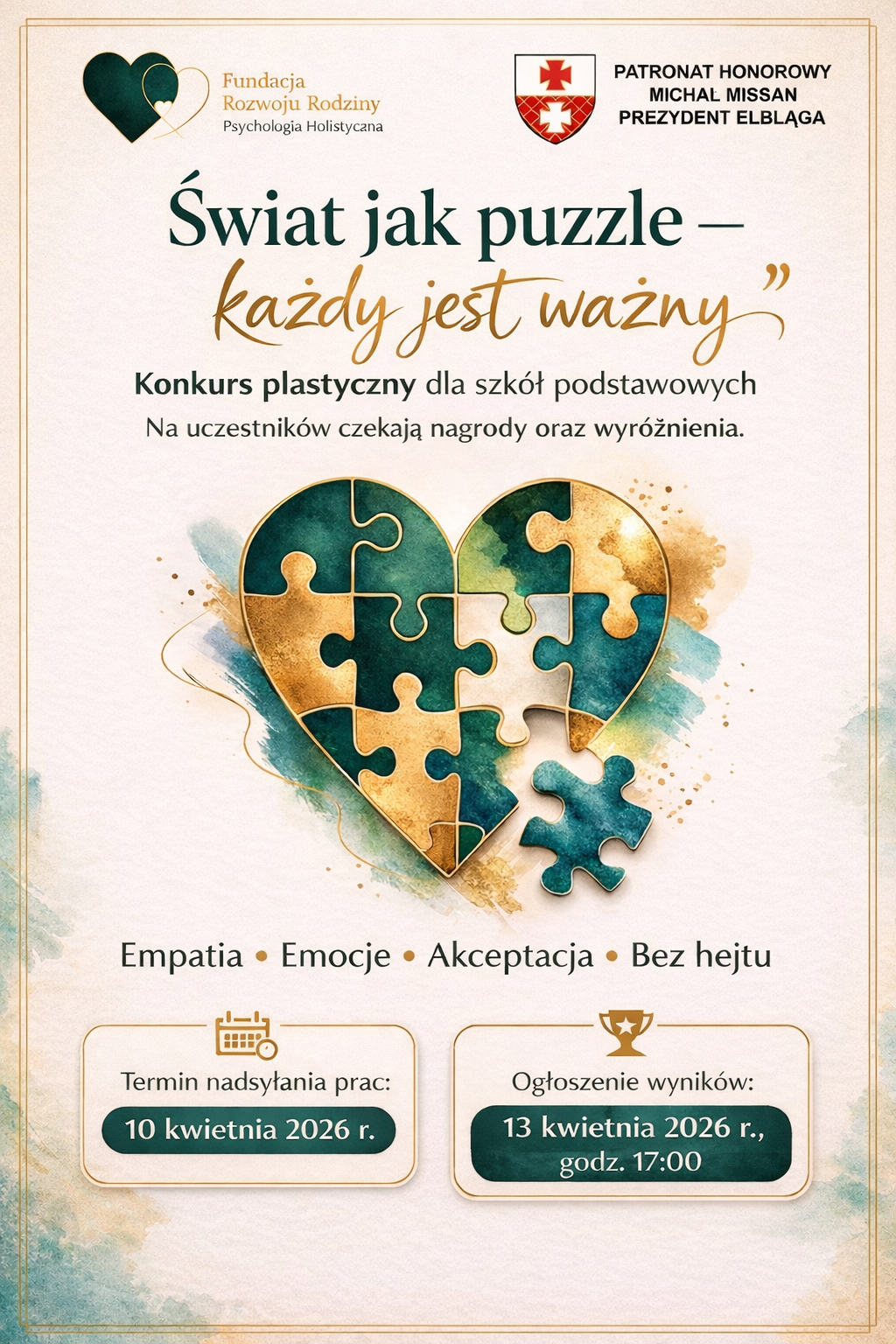 Elbląg, Finał konkursu „Świat jak puzzle - każdy jest ważny” Elbląg, Finał konkursu „Świat jak puzzle - każdy jest ważny”
