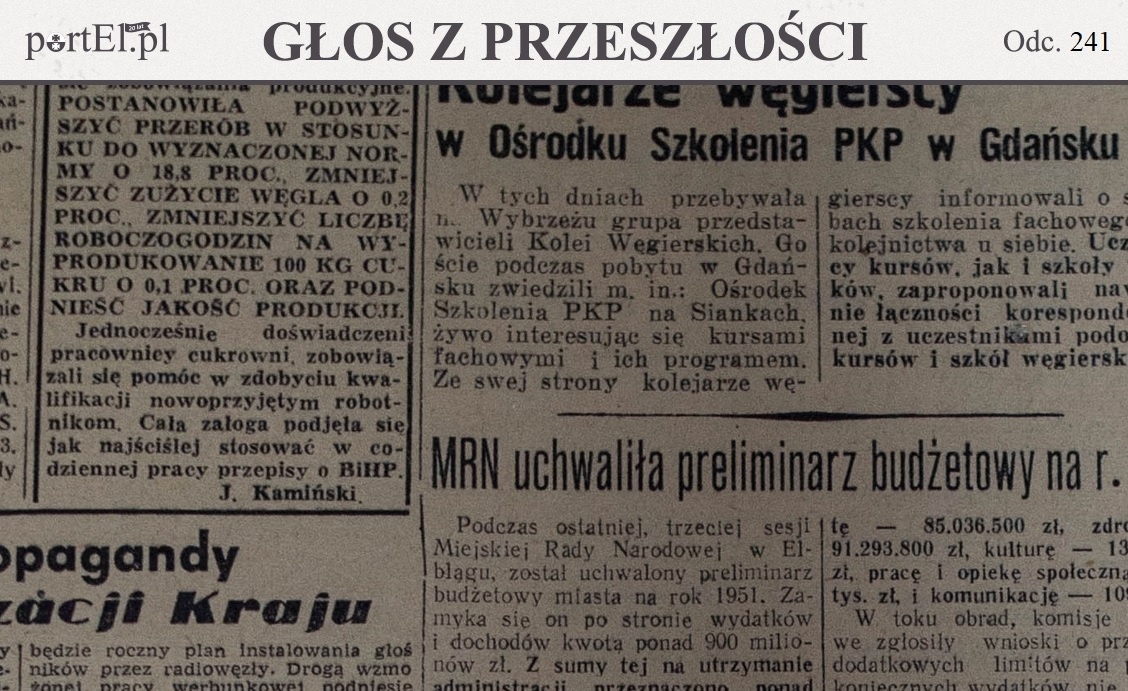 Elbląg, "Kurs szkoleniowy dla propagandystów" (Głos z przeszłości, odc. 241)