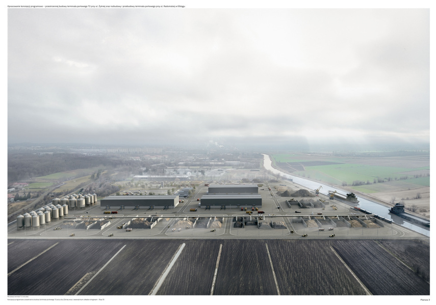 Elbląg, Wizualizacja terminala przy ul. Żytniej (materiały konkursowe)