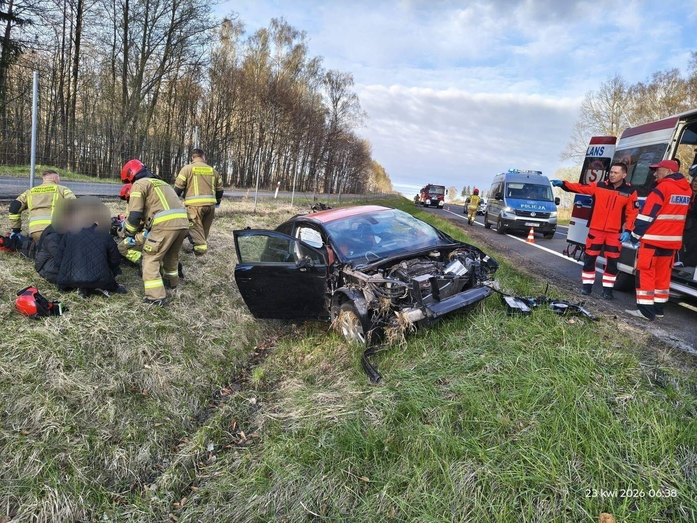 Elbląg, Wypadek na S22. Cztery osoby ranne (aktualizacja)