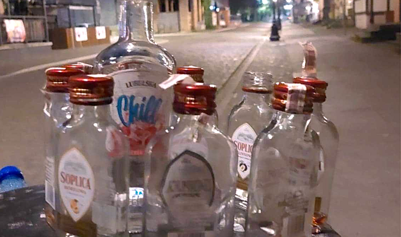 Elbląg, Zdjęcie wykonane na elbląskiej starówce w sobotni wieczór,