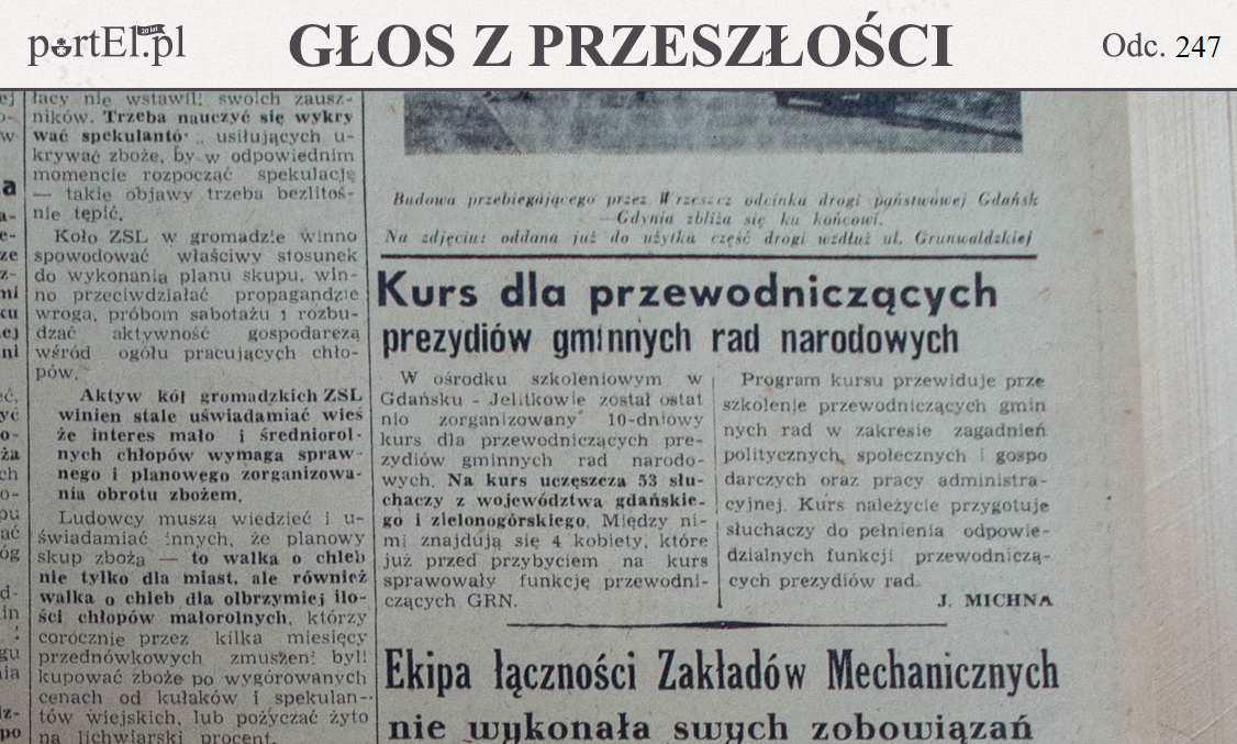 Elbląg, Po rozebraniu pompy członkowie ekipy wyjechali (Głos z przeszłości, odc. 247)