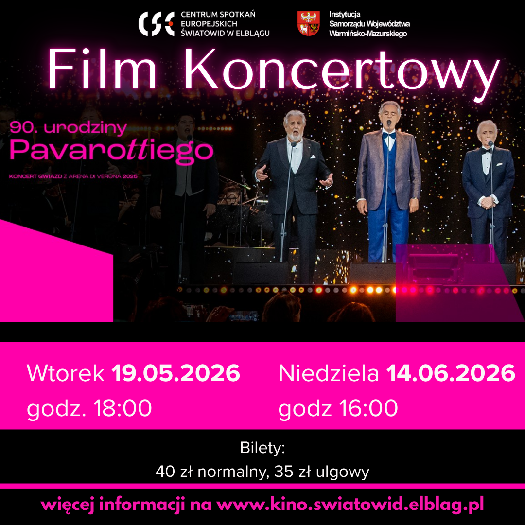 Elbląg, Film koncertowy w Kinie Światowid: „90. urodziny Pavarottiego” Elbląg, Film koncertowy w Kinie Światowid: „90. urodziny Pavarottiego”