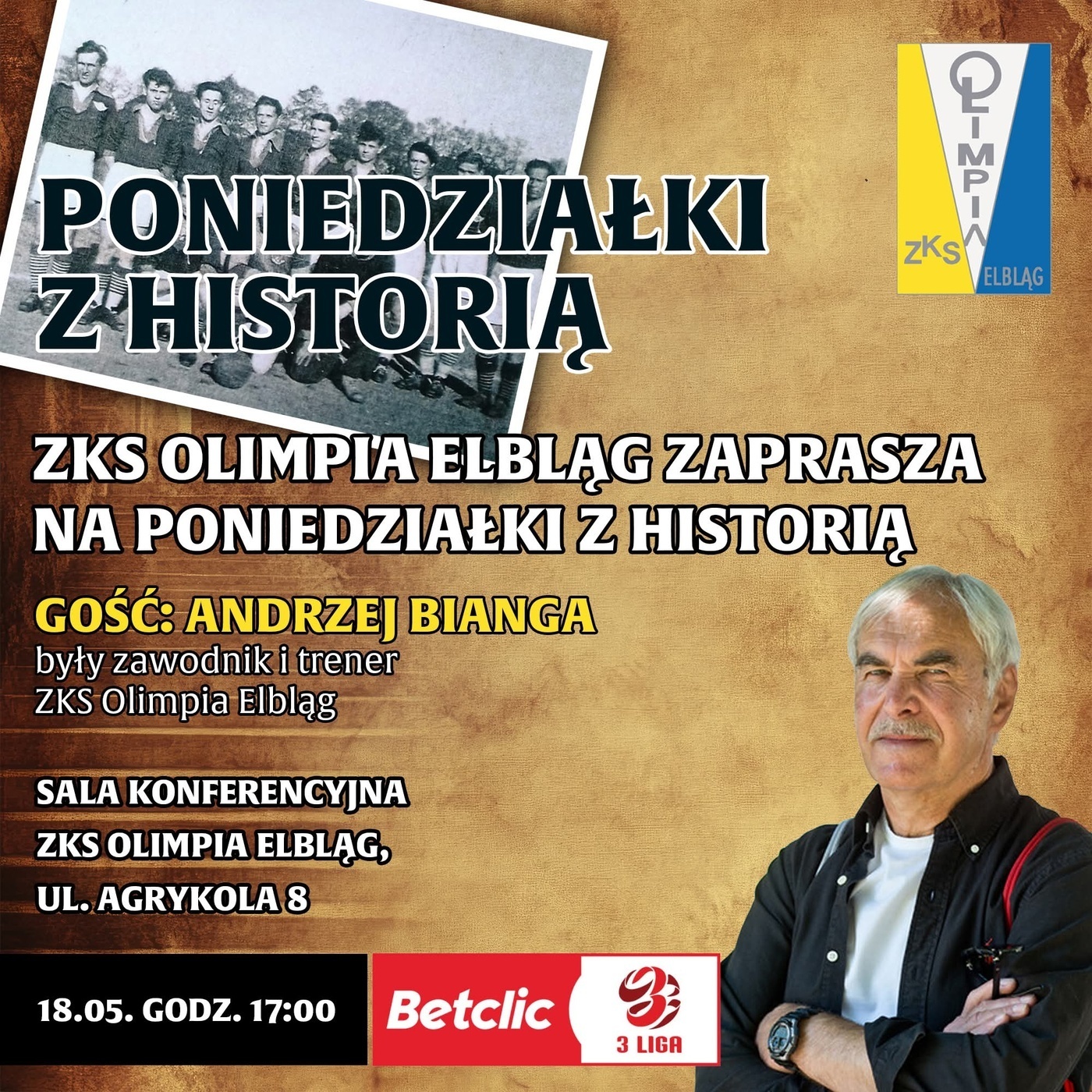 Elbląg, Od boiska do hali. Historia Andrzeja Biangi Elbląg, Od boiska do hali. Historia Andrzeja Biangi