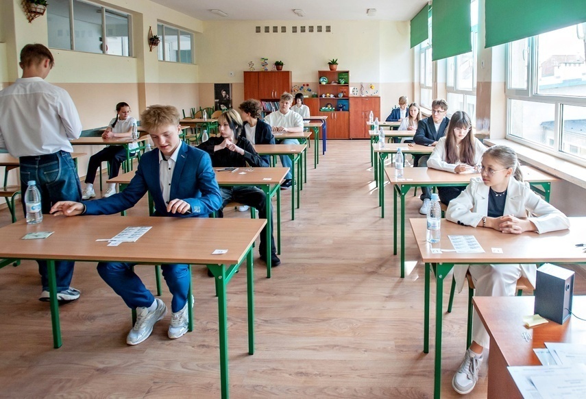 Elbląg, Uczniowie SP 12 tuż przed egzaminem Elbląg, Uczniowie SP 12 tuż przed egzaminem