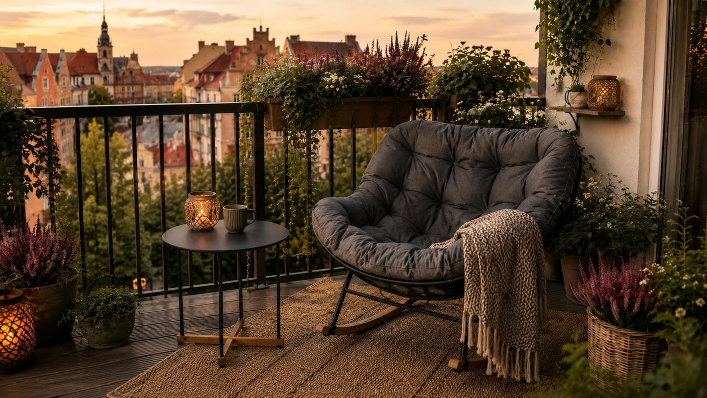 Mały balkon w bloku? Jak najlepiej wykorzystać tą przestrzeń na relaks Mały balkon w bloku? Jak najlepiej wykorzystać tą przestrzeń na relaks