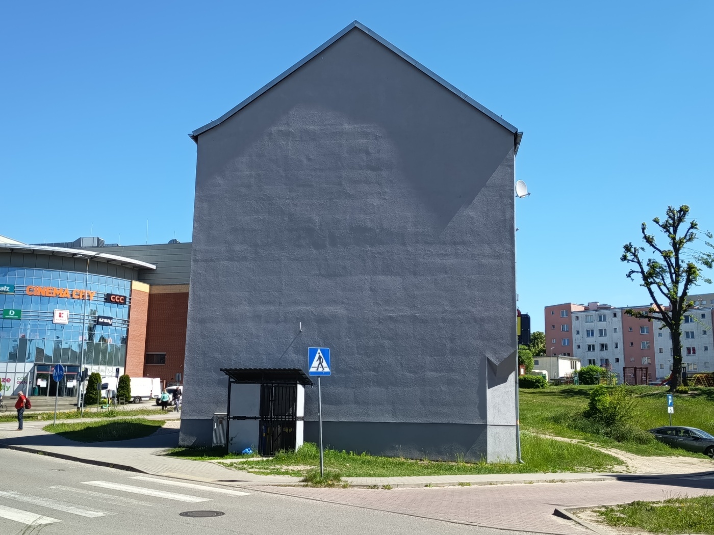 Elbląg, Na tej ścianie powstanie rocznicowy mural Elbląg, Na tej ścianie powstanie rocznicowy mural