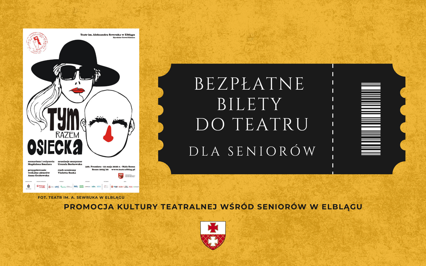 Elbląg, Bezpłatne bilety do Teatru dla seniorów Elbląg, Bezpłatne bilety do Teatru dla seniorów