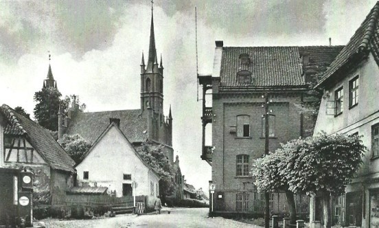 Elbląg, Frombork dawniej, widok na kościół ewangelicki Elbląg, Frombork dawniej, widok na kościół ewangelicki