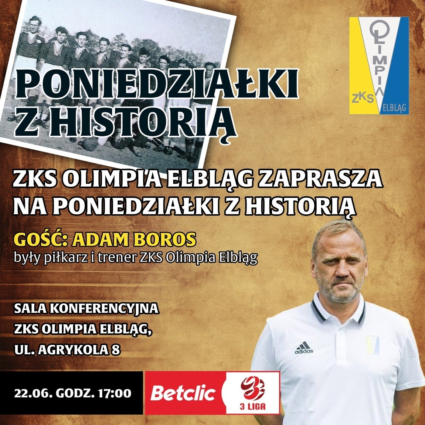 Elbląg, Poniedziałki z historią. Spotkanie z Adamem Borosem Elbląg, Poniedziałki z historią. Spotkanie z Adamem Borosem
