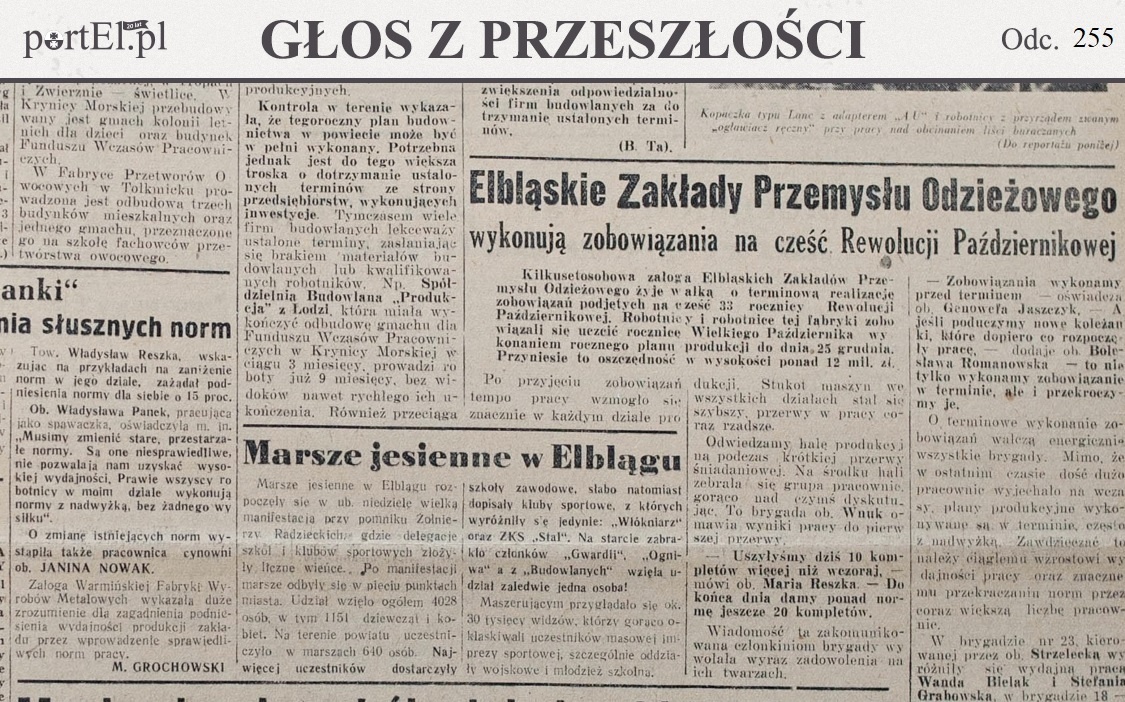 Elbląg, „Opóźniają wykonanie prac pod różnymi pretekstami” (Głos z przeszłości, odc. 254)