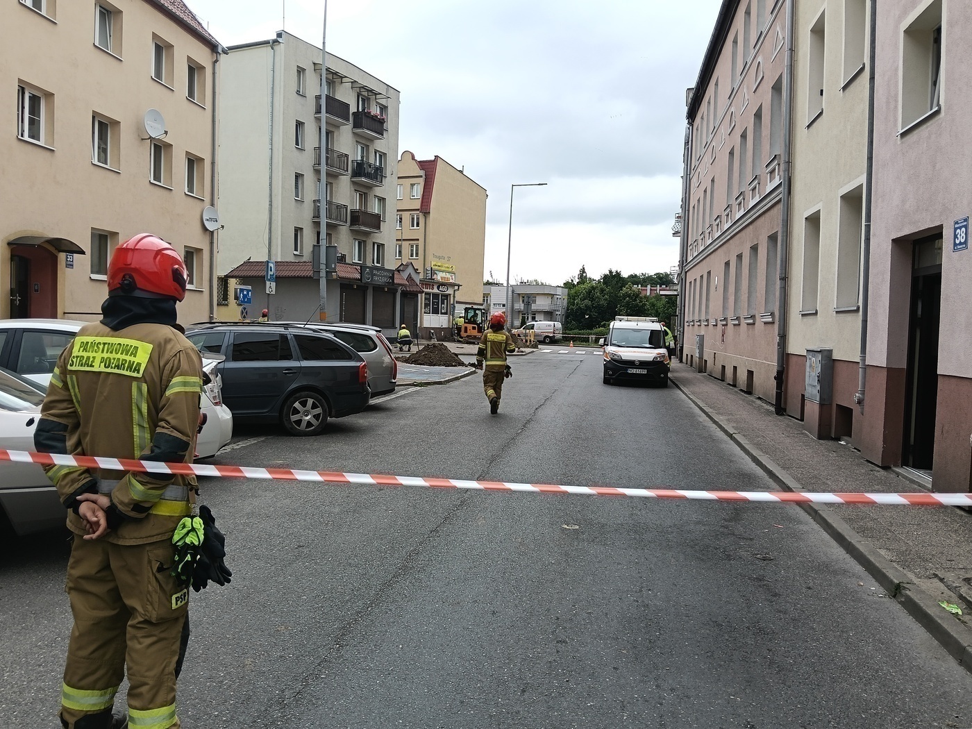 Elbląg, Z sieci ulatniał się gaz. Wjazd na Słoneczną zamknięty Elbląg, Z sieci ulatniał się gaz. Wjazd na Słoneczną zamknięty