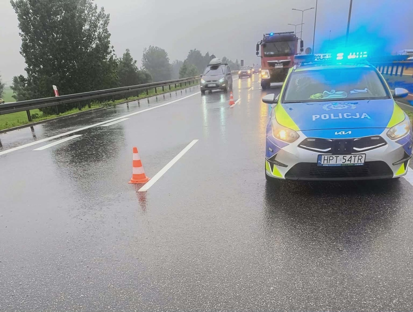 Elbląg, Kolizja trzech aut na S7 Elbląg, Kolizja trzech aut na S7