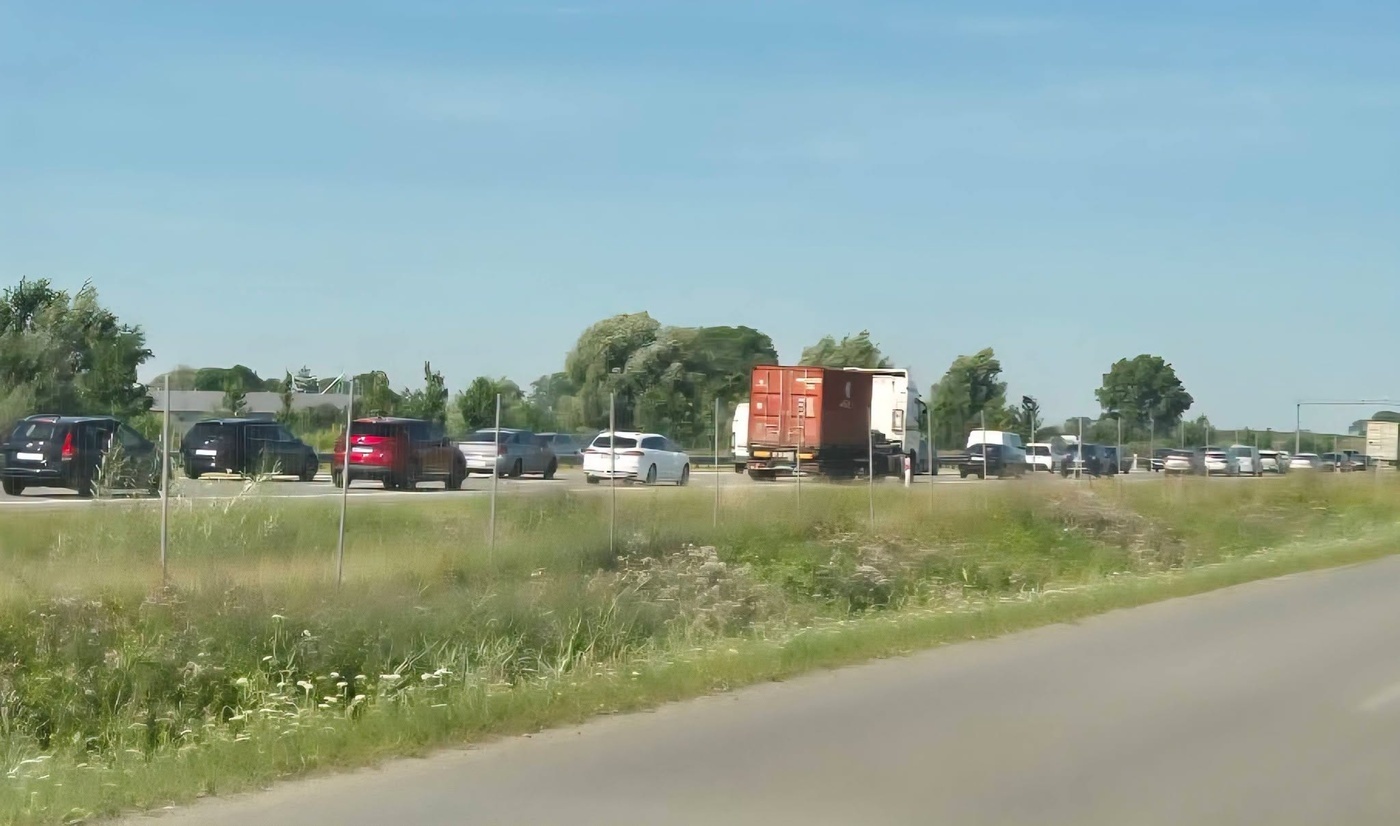 Elbląg, Kolizja na S7, są utrudnienia Elbląg, Kolizja na S7, są utrudnienia