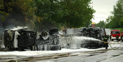 Elbląg, Akcja ratunkowa na drodze nr 7