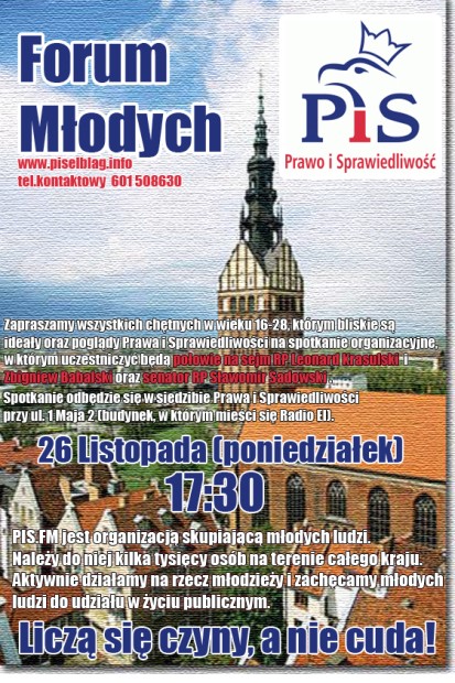 Elbląg, Forum Młodych PiS