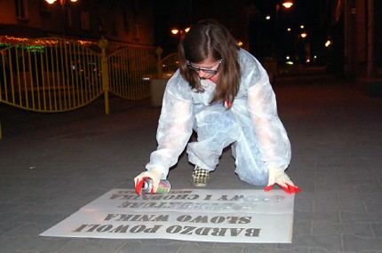 Elbląg, Poezja na chodniku