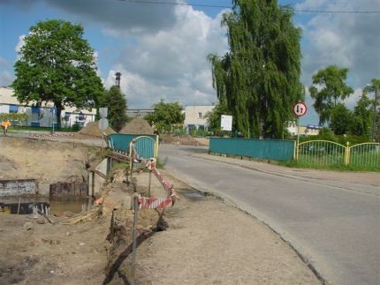 Elbląg, Remontowany most.