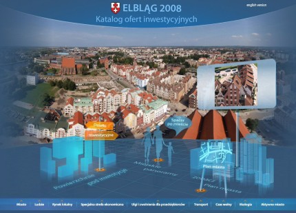 Elbląg, Strona główna prezentacji "Katalog ofert inwestycyjnych Elbląg 2008"