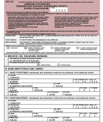 Elbląg, Przykładowy formularz pobrany ze strony urzędu.