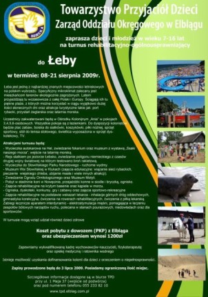 Elbląg, Wakacje w Łebie