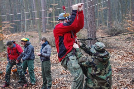 Elbląg, Na zdjęciu harcerze na marcowym biwaku hufca w Jantarze