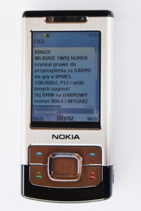 Elbląg, Spam zalewa komórki