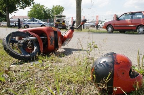 Elbląg, Wypadek motorowerzysty