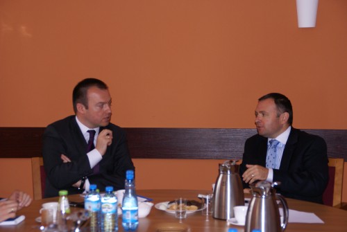 Elbląg, Minister Drożdż i Grzegorz Nowaczyk. Elbląg, Minister Drożdż i Grzegorz Nowaczyk.