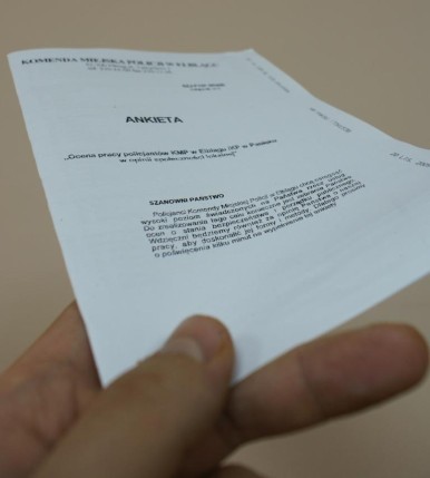 Elbląg, Celem akcji jest zebranie od społeczności lokalnej informacji na temat poczucia bezpieczeństwa oraz oceny działań elbląskich policjantów