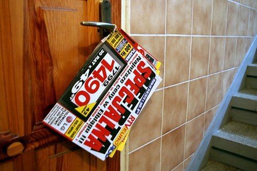 Elbląg, Ulotki na klamce moich drzwi