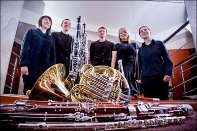 Elbląg, Muzycy zespołu Neptun Wind Quintet. Elbląg, Muzycy zespołu Neptun Wind Quintet.