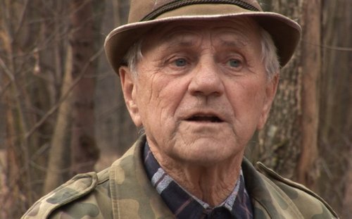 Elbląg, Kadr z filmu. Na zdjęciu Augustyn Stolarski.