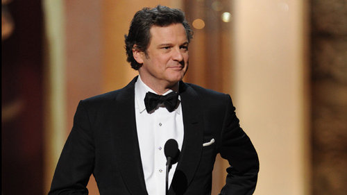 Elbląg, Colin Firth w trakcie odbierania Oscara, źródło: http://oscar.go.com