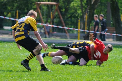 Elbląg, Ostra sportowa walka na murawie w Parku Kajki Elbląg, Ostra sportowa walka na murawie w Parku Kajki