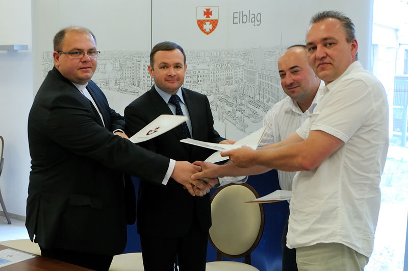 Elbląg, Ks. Paweł Guminiak, Grzegorz Nowaczyk, Łukasz Konończuk i Leopold Skowroński Elbląg, Ks. Paweł Guminiak, Grzegorz Nowaczyk, Łukasz Konończuk i Leopold Skowroński