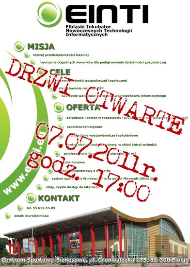 Elbląg, Drzwi otwarte EINTI