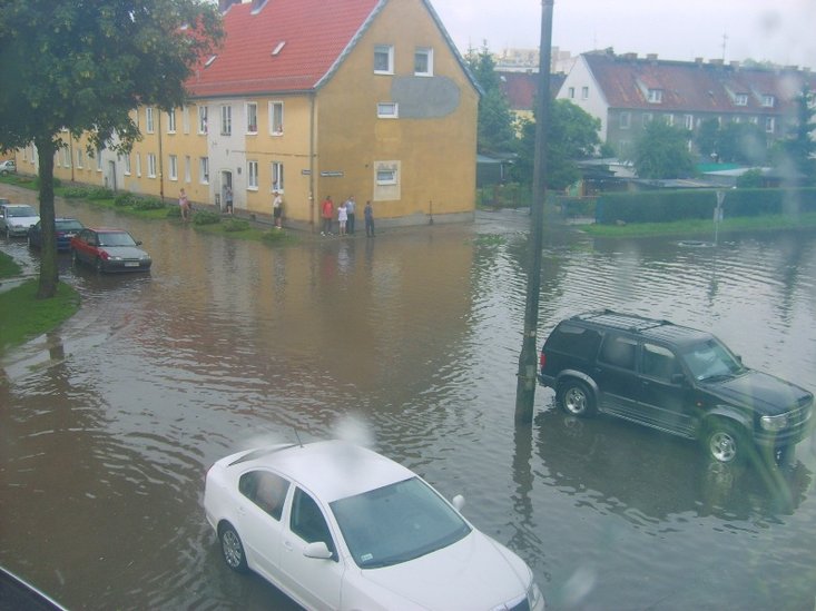 Elbląg, Ulewa nad Elblągiem