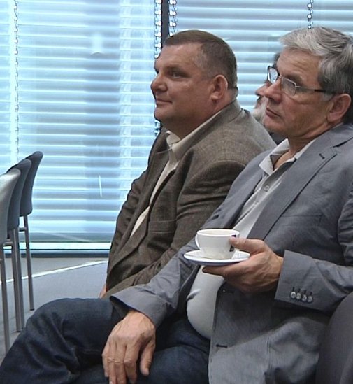 Elbląg, Pierwszy z prawej - Iwan Bienca (kadr z materiału filmowego).