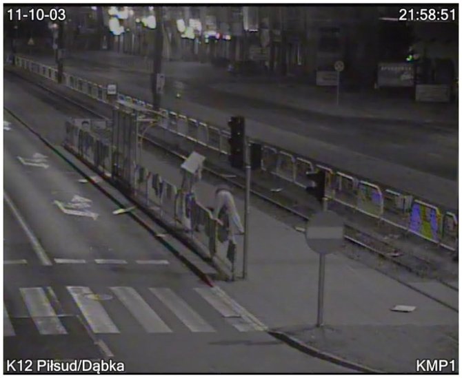 Elbląg, (kadr z kamery monitoringu) Elbląg, (kadr z kamery monitoringu)